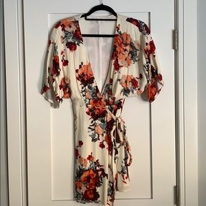 Floral wrap dress